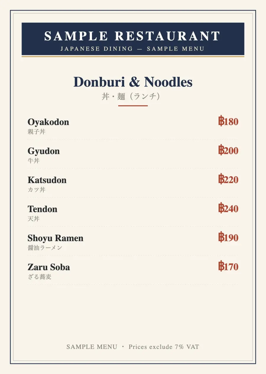 Menu page 3